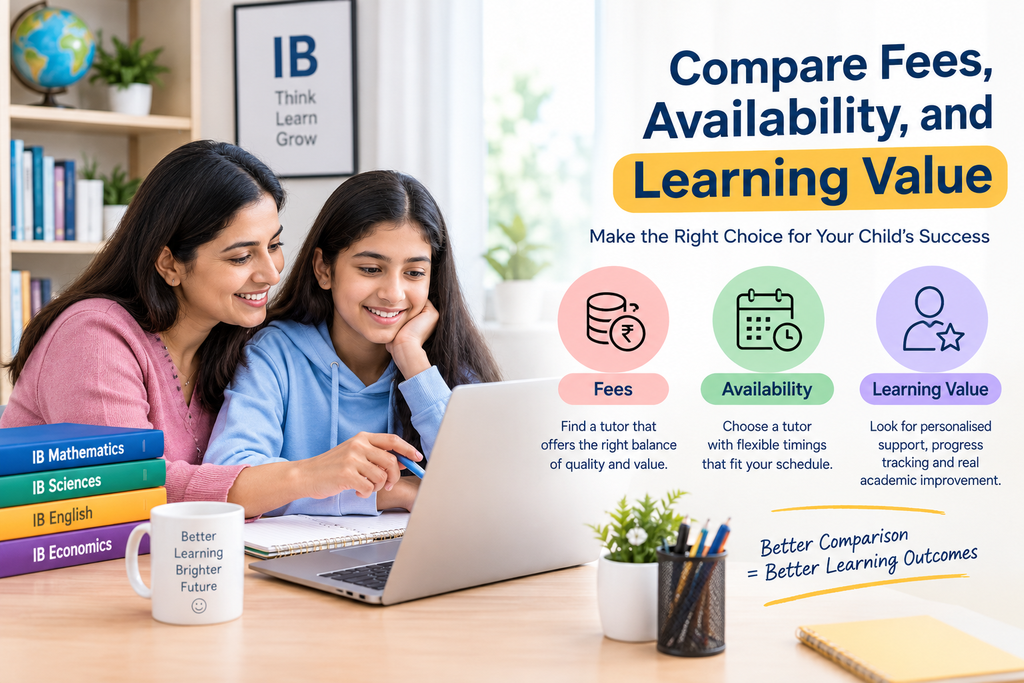 Compare online tutoring fees, tutor availability, and learning value to choose the right online tuition class for IB students.