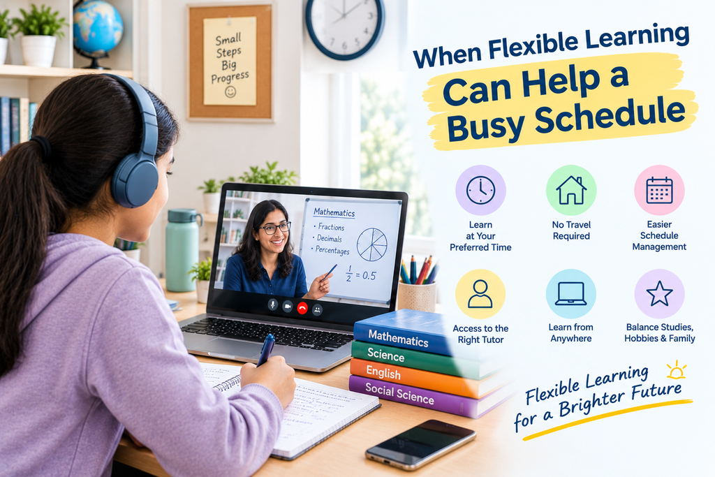 demonstrating how flexible online learning helps balance schoolwork